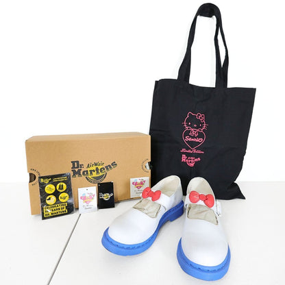 【希少】Dr.Martens×Hello Kitty★限定コラボシューズ トート・缶バッジ付 UK6(25cm前後) 白系＊sh166