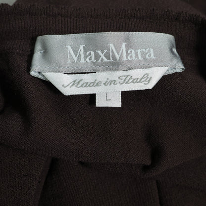 マックスマーラ Max Mara★スカラップの縁取り♪長袖カットソー 大きいサイズL ブラウン系 z22602