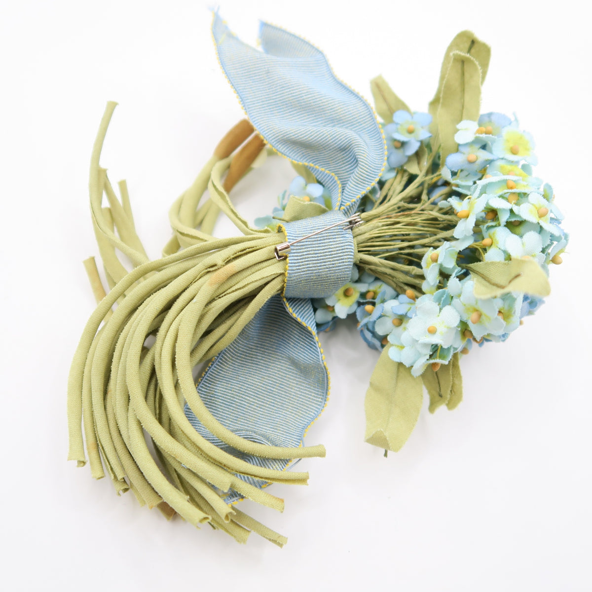 【美品】ピンクハウス★あじさいの花束♪豪華ブーケコサージュ ブルー系　＊ko074