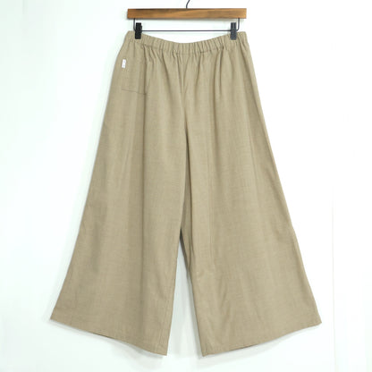 【美品】SOUSOU ソウソウ★行 ワイドパンツ イージーパンツ 薄茶系 無地 z22599