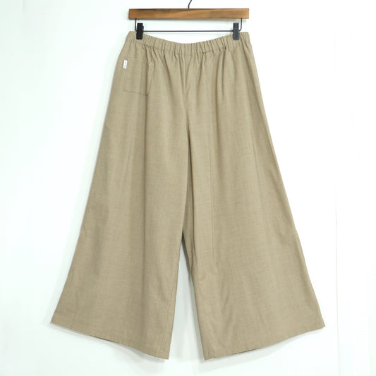 【美品】SOUSOU ソウソウ★行 ワイドパンツ イージーパンツ 薄茶系 無地 z22599