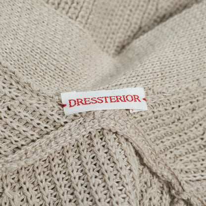 DRESSTERIOR★シルク混！半袖ロングカーディガン ニット サイズ38 ベージュ系 z22722
