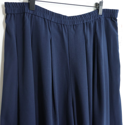 【美品・紙タグ有】ユニクロ★タック ドレープ イージー スカンツ 大きいサイズ3XL ネイビー系 z22931