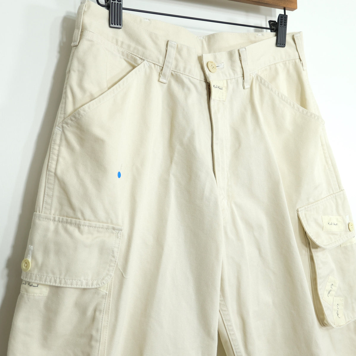 カールヘルム★コットンパンツ ロング丈 サイズM アイボリー系 無地 z22621