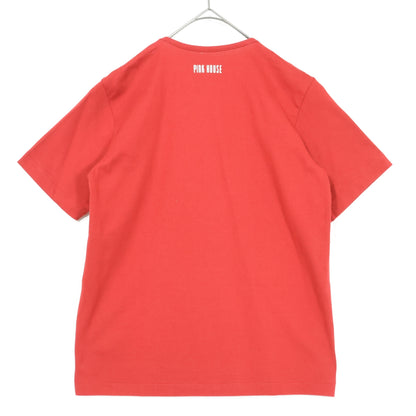 ベビーピンクハウス★ぬいぐるみうさぎ♪半袖Tシャツ ワッペン ロゴpt サイズM(110cm) 赤系 z21897