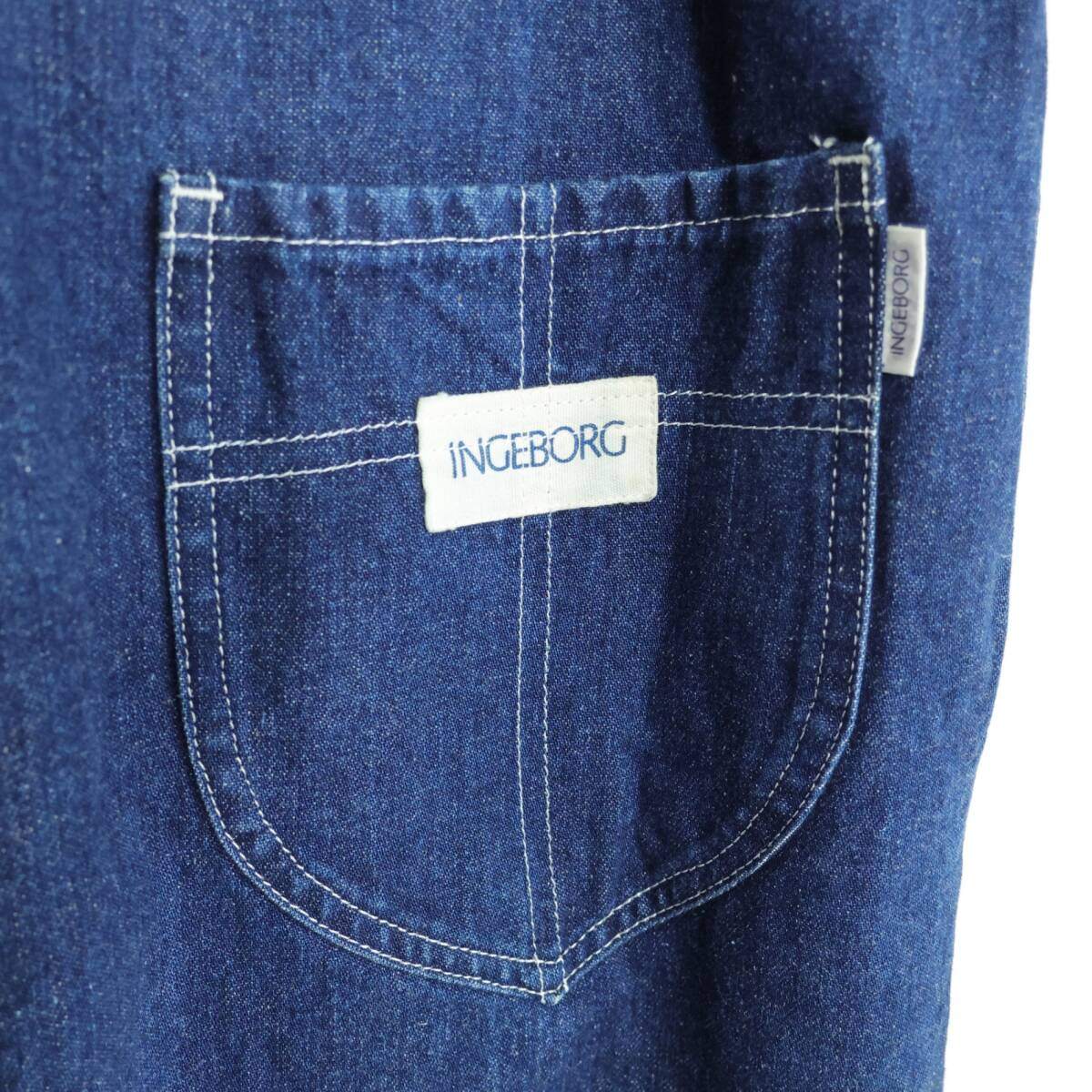 【美品】インゲボルグ★リボンが可愛い♪ジャンスカ デニムサロペット インディゴ系 z21168