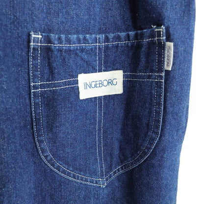 【美品】インゲボルグ★リボンが可愛い♪ジャンスカ デニムサロペット インディゴ系 z21168