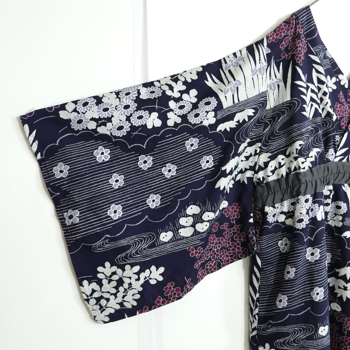 【新品タグ付き】SOUSOU ソウソウ★モスリン！みたて衣 涼やか サイズ女L 紺×白系 ワンピース z22472