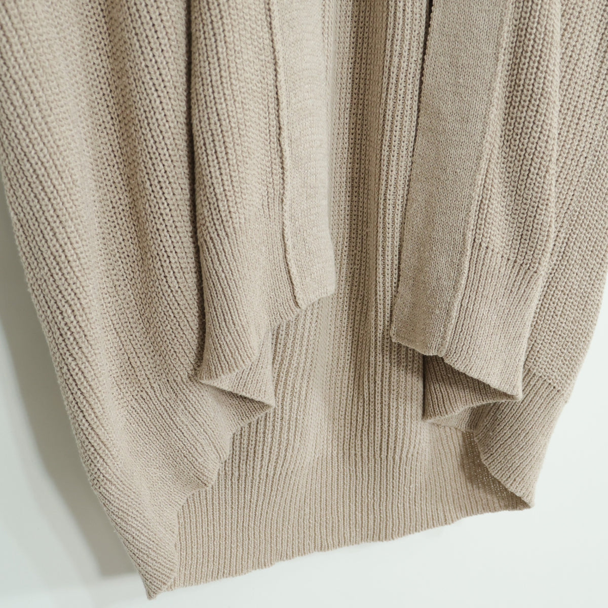 DRESSTERIOR★シルク混！半袖ロングカーディガン ニット サイズ38 ベージュ系 z22722