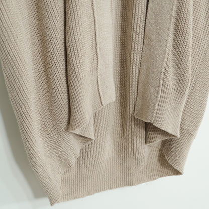 DRESSTERIOR★シルク混！半袖ロングカーディガン ニット サイズ38 ベージュ系 z22722