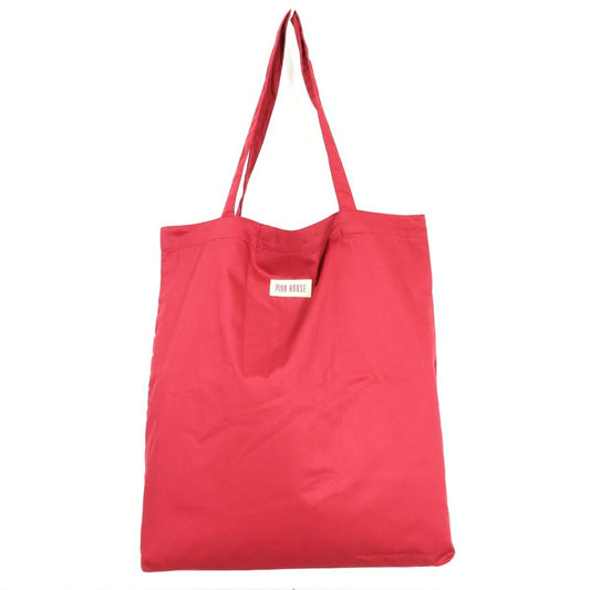 【美品】ピンクハウス★シンプルロゴ エコバッグ サブバッグ レッド系 ＊ba219